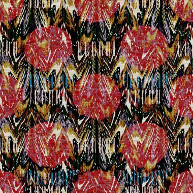 Kusursuz sepia grunge noktalı baskı dokusu arkaplanı. Sorunlu kumaş desenli tekstil malzemeleri. Grunge kaba lekeli çarşaflar her yerde. 