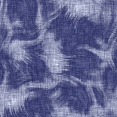 Kusursuz çivit benekli doku. Mavi örülmüş boro pamuk boyalı efekt arka planı. Japonlar batik direncini tekrarlıyor. Sıkıntılı kravat boyası beyazlatıcı. Asya füzyon izin veren kimono tekstili. Giysi izi.