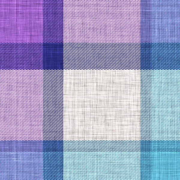 Tecido padrão de fundo xadrez pano. Tradicional checkered casa decoração linho pano textura efeito. Tecido de mobiliário macio sem costura. Variegated melange inverno tartan tecer por toda a impressão. — Fotografia de Stock