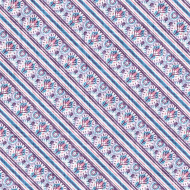 Kusursuz Hint folkloru blok çizgili arka plan. Arabesk etnik yumuşak döşeme kumaşı tarzı. Boya desenli yumuşak bir tekstil. Boyalı bulanık çizgili çarşaf rasterinin her yerinde parmak izi var.