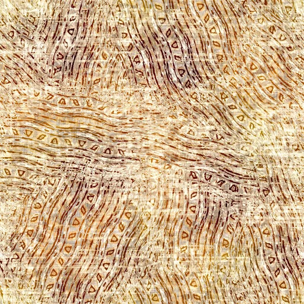 Impresión de collage de impresión de bloqueo marrón sepia moderna sin costuras. Grunge fondo textura acuarela. Vestido moteado lavado patrón de tela textil. Ropa borrosa pictórica por todas partes imprimir — Foto de Stock