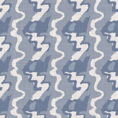 Kusursuz bir Fransız çiftlik keteni yaz bloğu parmak izi geçmişi. Provence mavi gri keten kırsal desen dokusu. Şık, eski tarz örülmüş keten bir bulanıklık. Her yerde tekstil var..