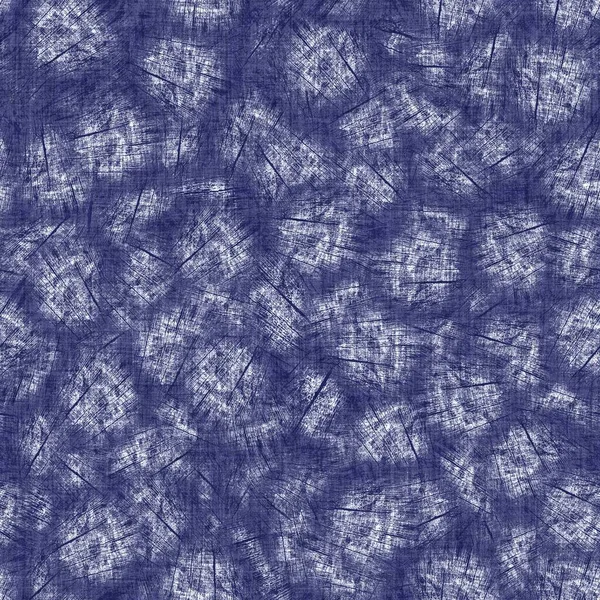 Naadloze indigo doodle dot textuur. Blauw geweven boro katoen geverfd effect achtergrond. Japans herhaal batik weerstaan waspatroon. Gekwetste gestippelde kleurstofvlek. Aziatisch over doek print. — Stockfoto