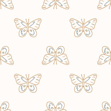 Kusursuz arka plan, kelebek kuyruğu yutuyor cinsiyet ayrımı yok. Tuhaf asgari 2 tonluk toprak rengi. Çocuk odası duvar kâğıdı ya da boho karikatür böcek modası her yerde..