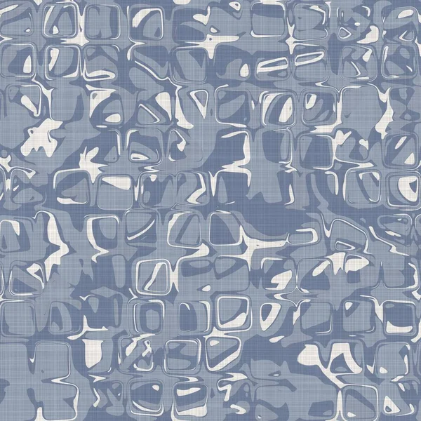 Απρόσκοπτη γαλλική αγροικία λινό καλοκαίρι μπλοκ εκτύπωσης φόντο. Προβηγκία μπλε γκρι λινό ρουστίκ υφή μοτίβο. Σάμπι σικ στυλ παλιό υφαντό λινάρι θαμπάδα. Ύφασμα παντού.. — Φωτογραφία Αρχείου