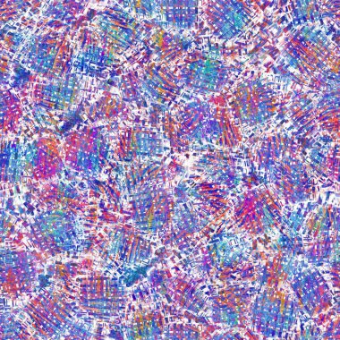 Kusursuz yaz boho 'su parmak izini sildi. Grunge hafif suluboya kolaj dokusu arka planı. Plaj desenli tekstil kumaşı. Boya mavisi, pastel, bulanık, püre, her yerde arıza var. 