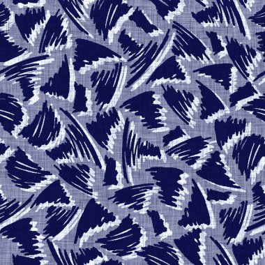 Kusursuz çivit mavisi. Donanma mavisi pamuk boyalı efekt arka planı. Japonlar motiflere karşı direniyor. Kumaşın her yerinde Asya füzyonu var..