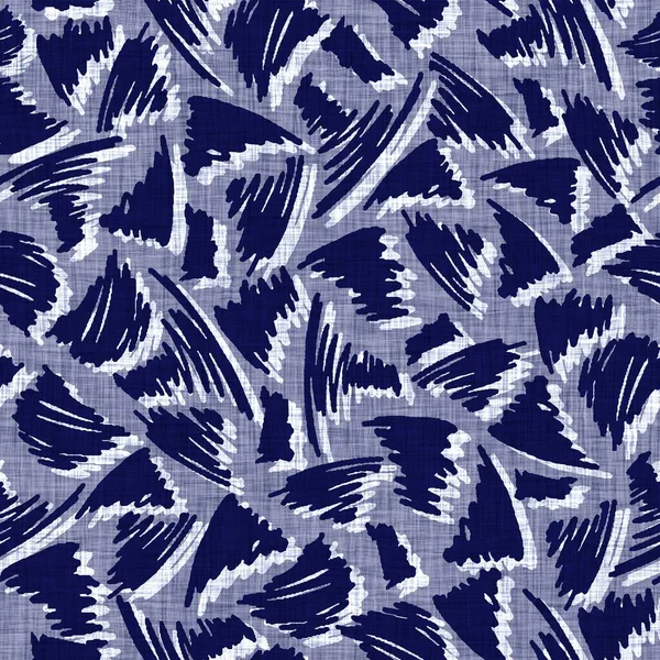 Kusursuz çivit mavisi. Donanma mavisi pamuk boyalı efekt arka planı. Japonlar motiflere karşı direniyor. Kumaşın her yerinde Asya füzyonu var..