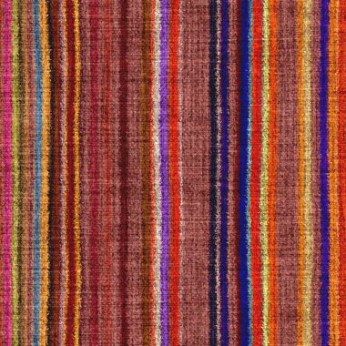 Değişik renklerde, dikey duvar halısı dokuma dokusu. Uzay boyalı suluboya efekt çizgili arka plan örer. Tüylü, ince, pasaklı tekstil malzemesi. Yumru halı kumaş efekti..