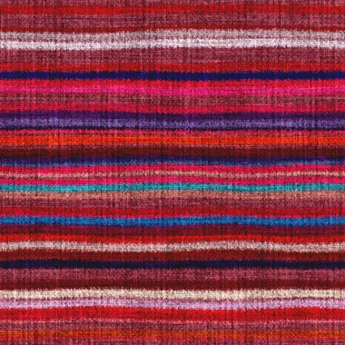 Değişik renklerde, yatay duvar halısı dokuma dokusu. Uzay boyalı suluboya efekt çizgili arka plan örer. Tüylü, ince, pasaklı tekstil malzemesi. Yumru halı kumaş efekti..