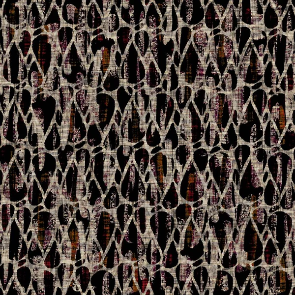 Sans couture moderne sépia camo impression texture arrière-plan. Porté tissu textile motif peau de camouflage marbré. Grunge brut lin flou partout imprimer — Photo