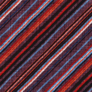 Değişik çok renkli köşegen duvar halısı dokuma dokusu. Uzay boyalı suluboya efekt çizgili arka plan örer. Tüylü, ince, pasaklı tekstil malzemesi. Yumru halı kumaş efekti..