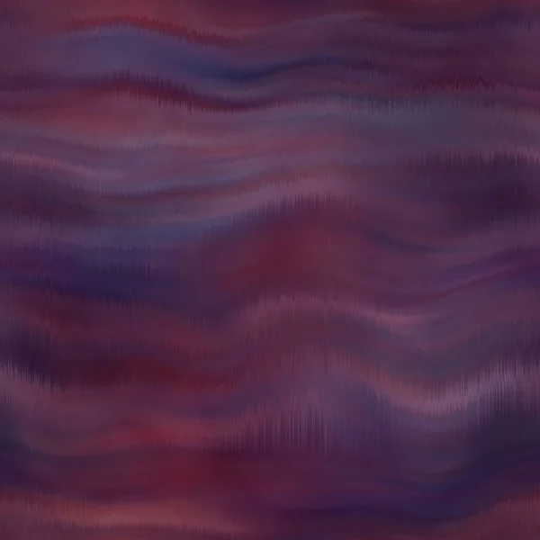 ブラリーシルクダークムーディタイ染料テクスチャの背景。不規則な出血波シームレスなパターンを振ってください。大気団は水彩画効果を歪めている。Space dyed all over print — ストック写真