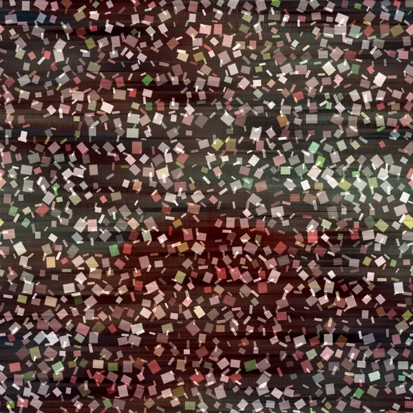 Kare konfeti parti dokusu arka planı. Sihirli kare renkli, noktasız desen. Çok renkli, ışıltılı, çeşitli renkte serpiştirilmiş. Yazının her yerinde neşeli bulanıklık efekti. 