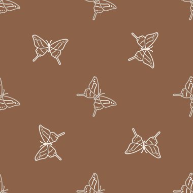 Kusursuz arka plan, kelebek kuyruğu yutuyor cinsiyet ayrımı yok. Tuhaf asgari 2 tonluk toprak rengi. Çocuk odası duvar kâğıdı ya da boho karikatür böcek modası her yerde..