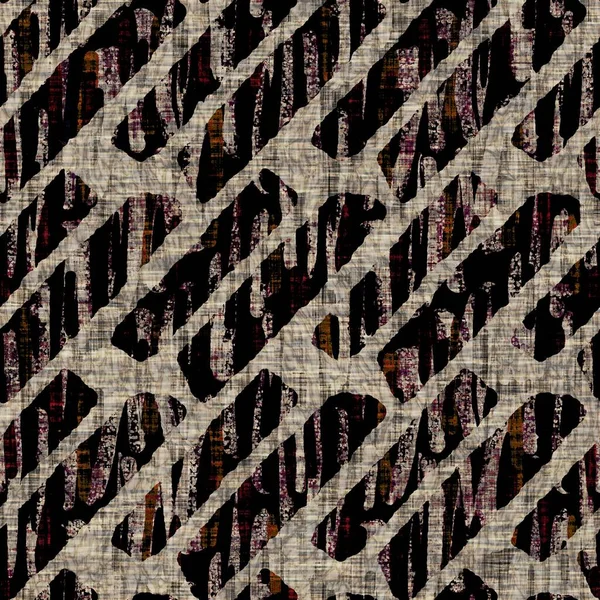 Nahtloser Sepia Grunge Stripe Print Textur Hintergrund. Gewebe mit gesprenkelten linearen Streifenmustern. Grunge grobe Unschärfe Leinen auf dem ganzen Druck — Stockfoto