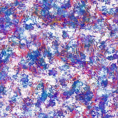 Kusursuz yaz boho 'su parmak izini sildi. Grunge hafif suluboya kolaj dokusu arka planı. Plaj desenli tekstil kumaşı. Boya mavisi, pastel, bulanık, püre, her yerde arıza var. 