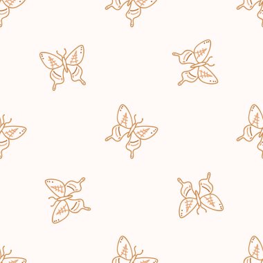 Kusursuz arka plan kelebeği cinsiyet ayrımı yok. Tuhaf asgari 2 tonluk toprak rengi. Çocuk odası duvar kâğıdı ya da boho çizgi film böcek modası her yerde..