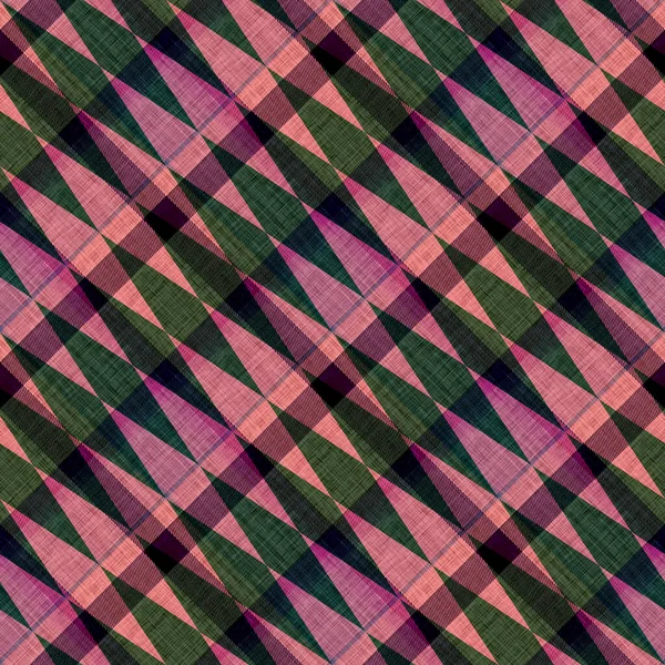 Tkaná tkanina kostkované pozadí vzor. Tradiční kostkované domácí dekor plátno textury efekt. Bezešvé měkké bytové textilie. Variegated melange winter tartan weave all over print. — Stock fotografie