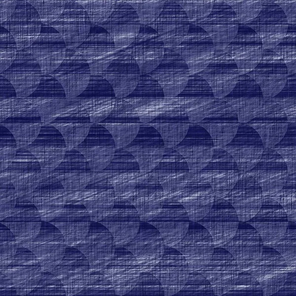 Struttura geometrica indaco senza cuciture. Blu navy tessuto geo forma cotone tinto effetto sfondo. Ripetizione giapponese batik resistere motivo astratto. Fusione asiatica su tutta la stampa di tessuti sfocati. — Foto Stock