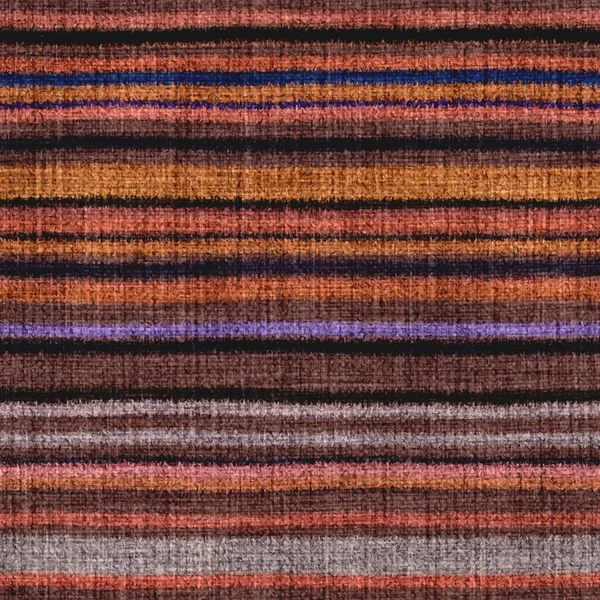 Raya de tapiz horizontal multicolor variada textura tejida. Espacio teñido efecto acuarela tejer fondo rayado. Material textil grueso delgado difuso. Alfombra de alfombra de ramo copetudo efecto tela. —  Fotos de Stock