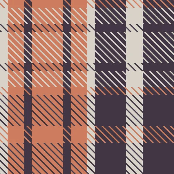 Schattig genderneutraal tartan vector naadloos patroon. Gecontroleerde Schotse flanellen print voor Keltische huisdecoratie. Voor highland tweed trendy grafisch ontwerp. Betegeld rustiek hondetandennet. — Stockvector