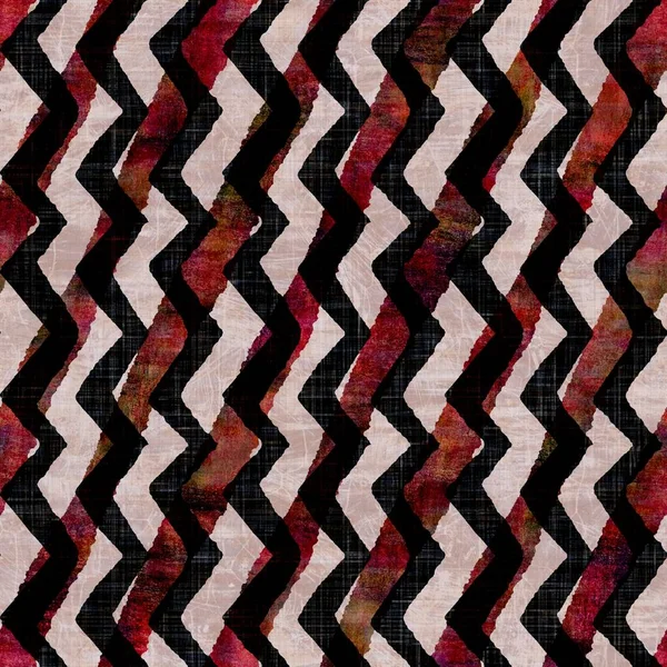 Fond d'impression sans couture à bande de chevron foncé. Boho ethnique ameublement doux style de tissu. Cravate colorant décoratif zig zag motif textile motif. Grunge hiver flou raster jpg swatch all over print. — Photo