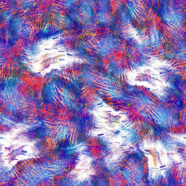 Απρόσκοπτη καλοκαιρινή boho ξεπλένονται εκτυπώσεις. Grunge φως χρώμα του νερού κολάζ υφή φόντο. Ύφασμα με σχέδιο παραλίας. Ζωγραφική ροζ παστέλ μπλε θαμπάδα πουρέ μέχρι δυσλειτουργία σε όλο το αποτύπωμα — Φωτογραφία Αρχείου