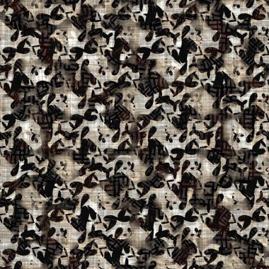 Kusursuz modern sepia camo baskı dokusu arka planı. Benekli kamuflaj deri desenli tekstil kumaş. Hırıltılı, bulanık çarşaflar her yerde. 