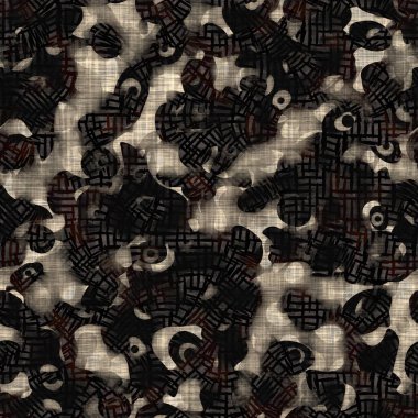 Kusursuz modern sepia camo baskı dokusu arka planı. Benekli kamuflaj deri desenli tekstil kumaş. Hırıltılı, bulanık çarşaflar her yerde. 