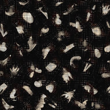 Kusursuz modern sepia camo baskı dokusu arka planı. Benekli kamuflaj deri desenli tekstil kumaş. Hırıltılı, bulanık çarşaflar her yerde. 