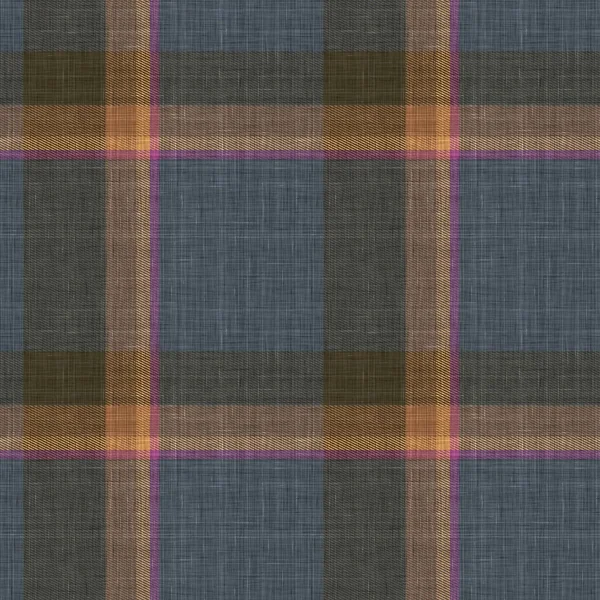 Knit wool plaid background pattern. Traditional warm checkered handmade stitch texture effect. Seamless masculine tweed effect fabric. Melange winter tartan all over print. — Stock Photo, Image