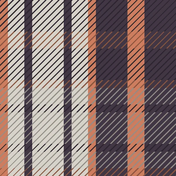 Schattig genderneutraal tartan vector naadloos patroon. Gecontroleerde Schotse flanellen print voor Keltische huisdecoratie. Voor highland tweed trendy grafisch ontwerp. Betegeld rustiek hondetandennet. — Stockvector