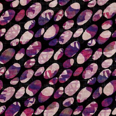 Kusursuz koyu lekeli blok parmak izi. Boho etnik yumuşak döşeme kumaşı tarzı. Boyayla boyanmış dekoratif desenli tekstil. Uzay boyalı bulanık benekli jpg kumaş örnekleri her yerde..