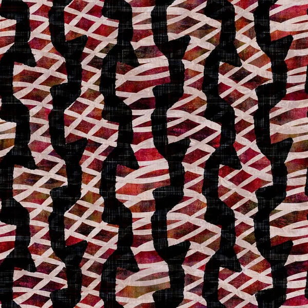 Senza soluzione di continuità scura striscia di chevron blocco stampa sfondo. Boho etnico morbido stile tessuto d'arredo. Cravatta tintura decorativa zig zag motivo tessile. Grunge inverno sfocatura raster jpg swatch all over stampa. — Foto Stock