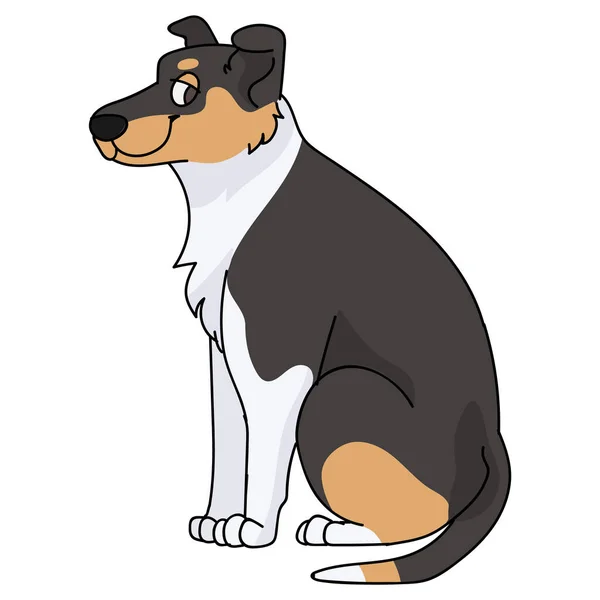 かわいい漫画パピロン犬のベクトルクリップ座って。血統犬犬犬は犬クラブのために繁殖します。ペットサロンイラストマスコットのための純血国内子犬の訓練。隔離された犬種. — ストックベクタ