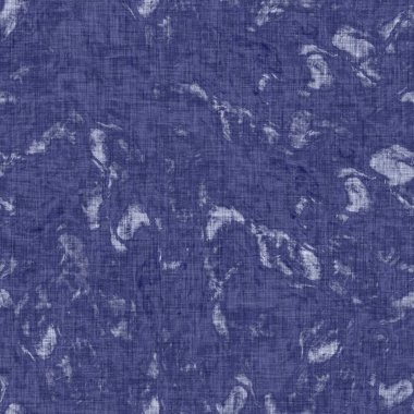 Kusursuz çivit desenli. Mavi örülmüş boro keten pamuk boyalı efekt arka planı. Japonlar batik direncini tekrarlıyor. Tekstil izlerinin her yerinde Asya çizgileri var..