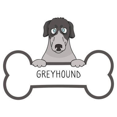 Yakalı köpek künyesi vektör klibiyle ilgili şirin bir çizgi film. Hayvan kimliği için safkan köpek kimlik madalyası. Evcil köpeğe karşı evcil köpek.. 