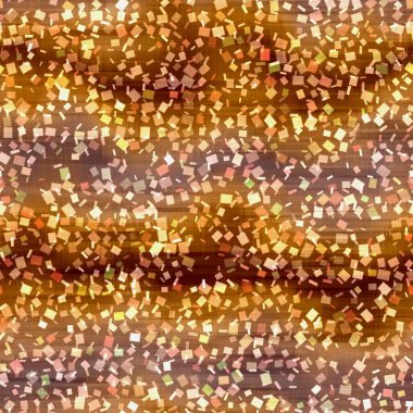 Kare konfeti parti dokusu arka planı. Sihirli kare renkli, noktasız desen. Çok renkli, ışıltılı, çeşitli renkte serpiştirilmiş. Yazının her yerinde neşeli bulanıklık efekti. 