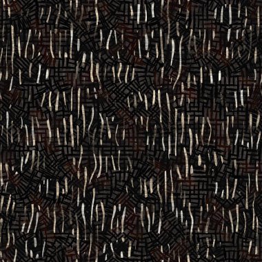 Kusursuz sepia grunge çizgili iz dokusu arka planı. Benekli, doğrusal çizgili, tekstil kumaş. Hırıltılı, bulanık çarşaflar her yerde. 