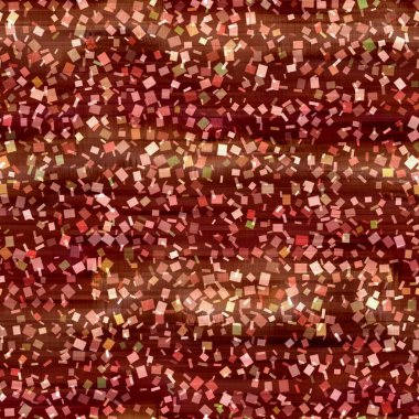 Kare konfeti parti dokusu arka planı. Sihirli kare renkli, noktasız desen. Çok renkli, ışıltılı, çeşitli renkte serpiştirilmiş. Yazının her yerinde neşeli bulanıklık efekti. 