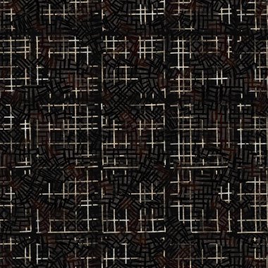 Kusursuz sepia grunge çizgili iz dokusu arka planı. Benekli, doğrusal çizgili, tekstil kumaş. Hırıltılı, bulanık çarşaflar her yerde. 