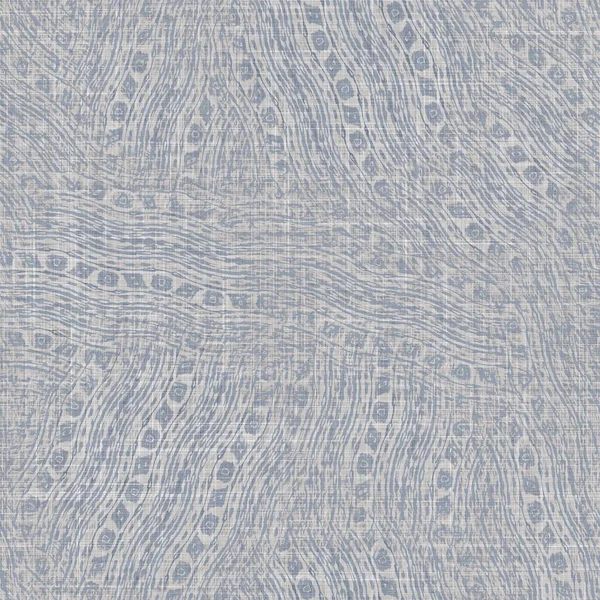 Zökkenőmentes francia parasztház vászon foltos nyomtatott háttér. Provence kék szürke vászon rusztikus minta textúra. Shabby divatos stílus elhasznált szőtt elmosódott len textil minden nyomtatott. — Stock Fotó