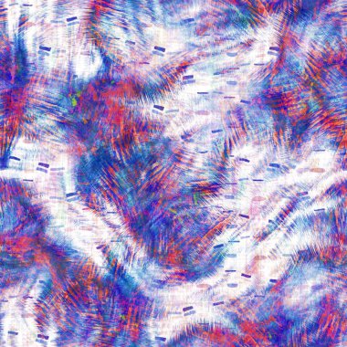 Kusursuz yaz boho 'su parmak izini sildi. Grunge hafif suluboya kolaj dokusu arka planı. Plaj desenli tekstil kumaşı. Boya mavisi, pastel, bulanık, püre, her yerde arıza var. 