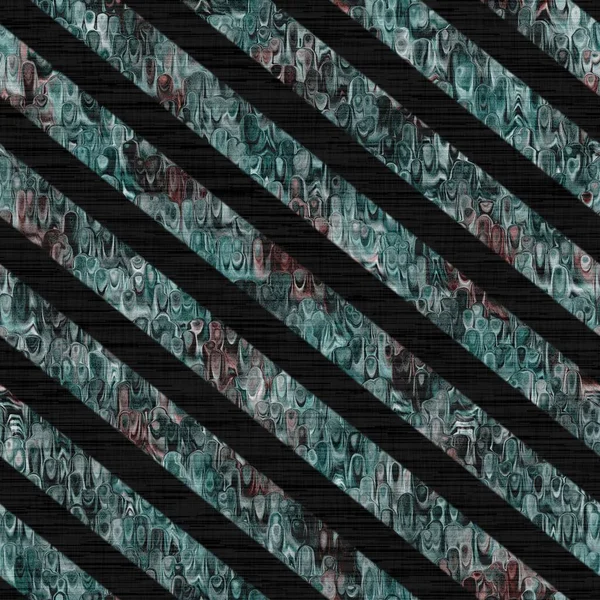 Marmorerad rustik fläck rand vävda mönster bakgrund. Värt blått rött grunge abstrakt motstånd. Diagonalt randigt sömlöst kakelmaterial. Dekorativ digital bleknad distressed oskärpa över hela trycket. — Stockfoto