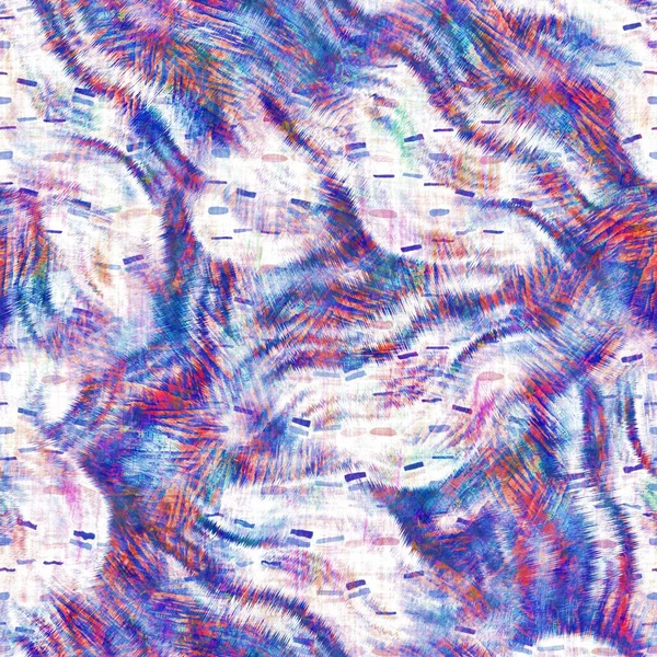 シームレスな夏のbohoはプリントを洗った。グランジライト水彩コラージュのテクスチャの背景。ビーチウェアパターン繊維生地。ピンク色のパステルブラーアップグリッチ｜print — ストック写真