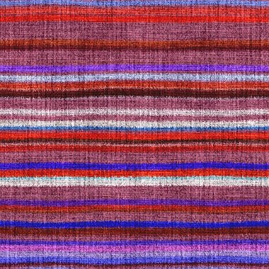 Değişik renklerde, yatay duvar halısı dokuma dokusu. Uzay boyalı suluboya efekt çizgili arka plan örer. Tüylü, ince, pasaklı tekstil malzemesi. Yumru halı kumaş efekti..