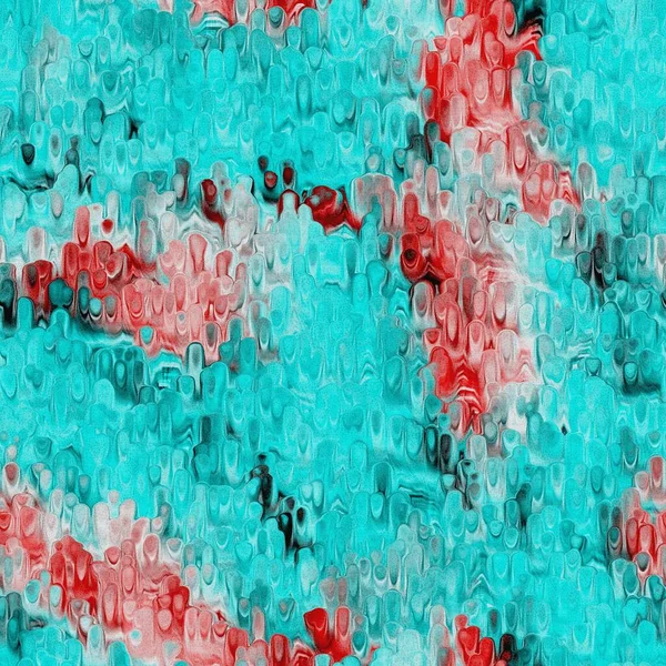 Mancha de grunge mármol goteo fondo patrón. Usado azul turquesa grunge repetición abstracta roja. Libro final de papel sin costura material de baldosas. Decorativo italiano digital marmoleado difuminación angustiada por toda la impresión. — Foto de Stock