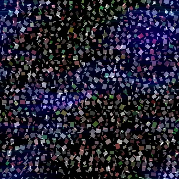 스퀘어 콘 페티 파티 텍스처 배경. 화려 한 사각형의 점 이 없는 형태입니다. 다색의 반짝 이는 다양 한 다세포의 반짝 이는 광택 이 있다. 지문 전체에 퍼지는 Festive blur 효과. — 스톡 사진