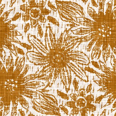 Suluboya portakal çiçeği motifi arka planı. Elle boyanmış dünyevi, tuhaf, pürüzsüz desen. Bahar evi için modern keten kumaş. Dekoratif Skandi stili baskının her yerinde renkli doğa